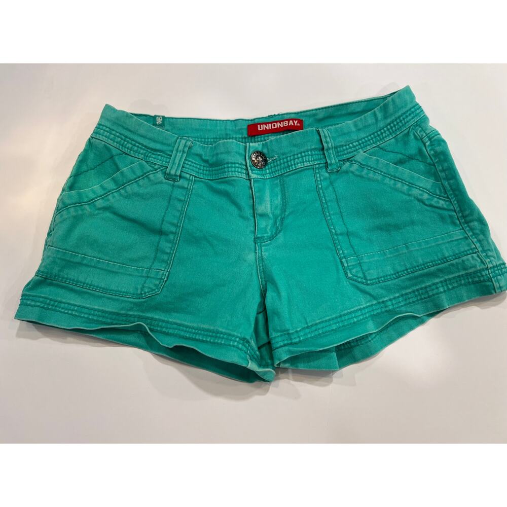 Unionbay Delaney Tan Twill Shorts Size 5 Flap Pocket Y2K Safari Casual